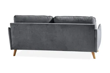 Trend Lyx 3-seter Sofa - Mørkegrå/Eik - Møbler - Sofaer - 3 seter sofa