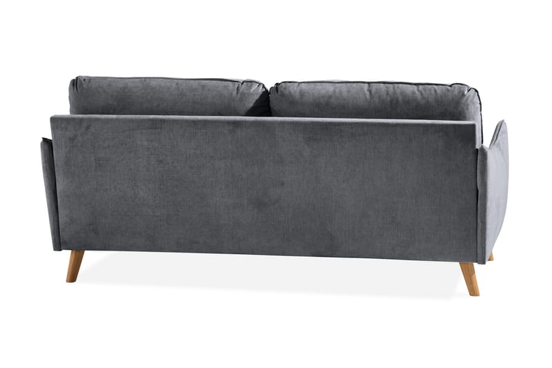 Trend Lyx 3-seter Sofa - Mørkegrå/Eik - Møbler - Sofaer - 3 seter sofa
