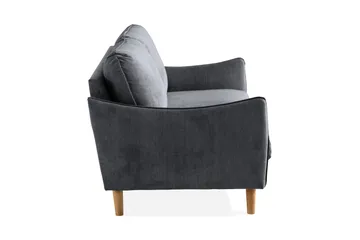 Trend Lyx 3-seter Sofa - Mørkegrå/Eik - Møbler - Sofaer - 3 seter sofa