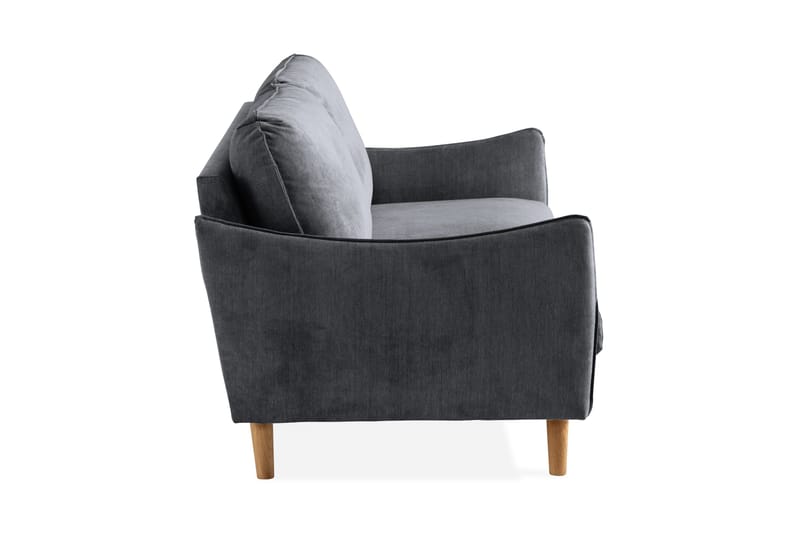 Trend Lyx 3-seter Sofa - Mørkegrå/Eik - Møbler - Sofaer - 3 seter sofa