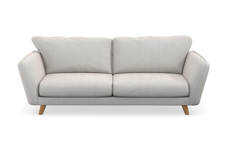 Trend Lyx 3-seters Fløyelssofa - Kremhvit - Møbler - Sofaer - 3 seter sofa