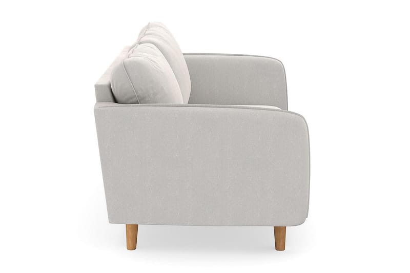 Trend Lyx 3-seters Fløyelssofa - Kremhvit - Møbler - Sofaer - 3 seter sofa