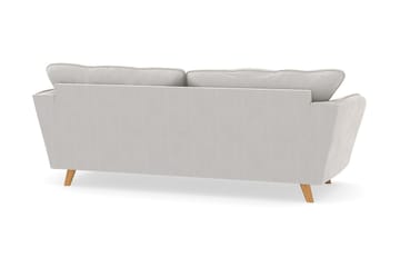 Trend Lyx 3-seters Fløyelssofa - Kremhvit - Møbler - Sofaer - 3 seter sofa
