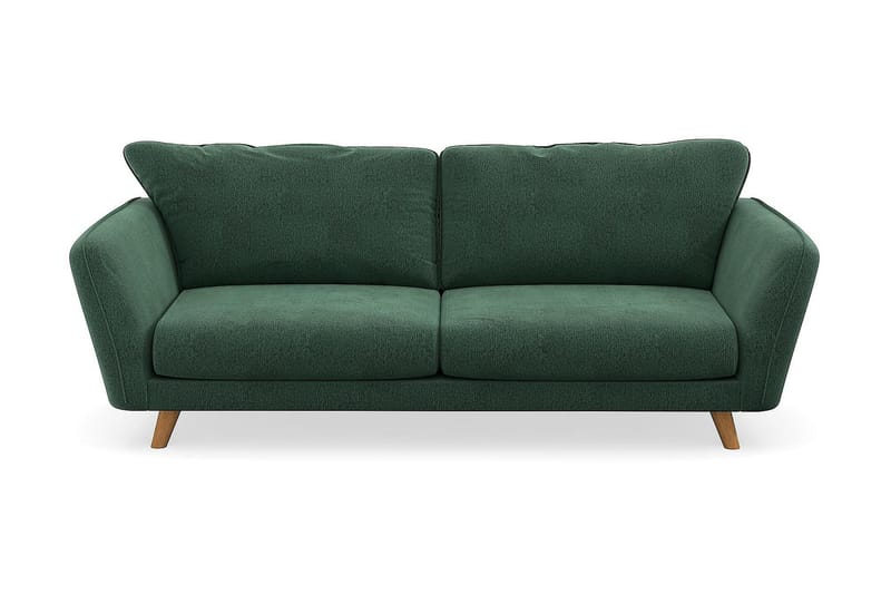 Trend Lyx 3-seters Fløyelssofa - Mørkegrønn - Møbler - Sofaer - 3 seter sofa