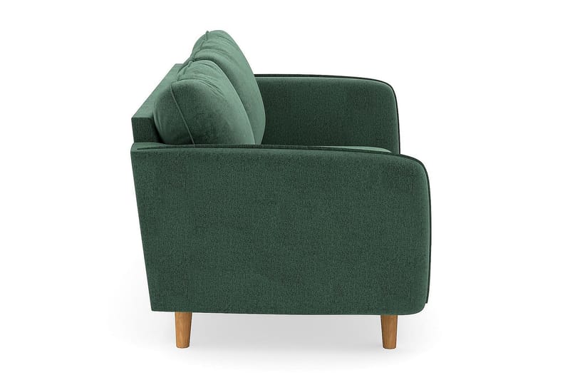 Trend Lyx 3-seters Fløyelssofa - Mørkegrønn - Møbler - Sofaer - 3 seter sofa