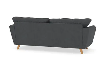 Trend Lyx 3-seters Manchestersofa - Mørk grå - Møbler - Sofaer - 3 seter sofa