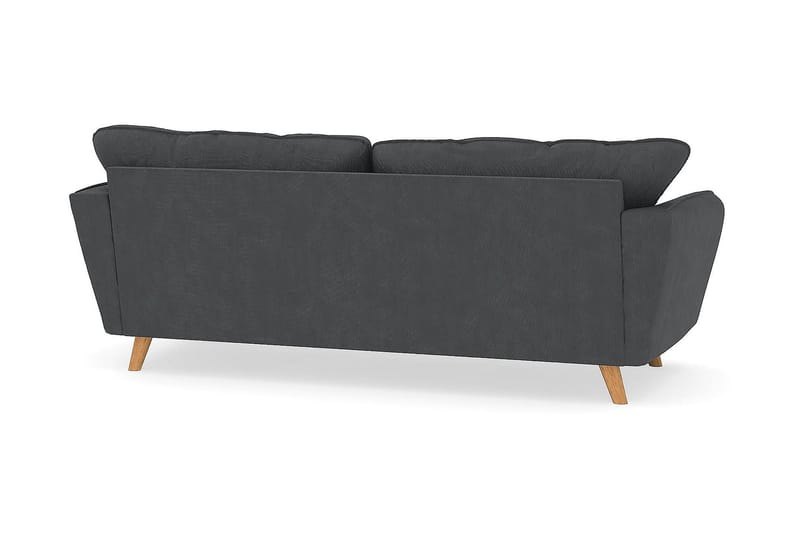 Trend Lyx 3-seters Manchestersofa - Mørk grå - Møbler - Sofaer - 3 seter sofa