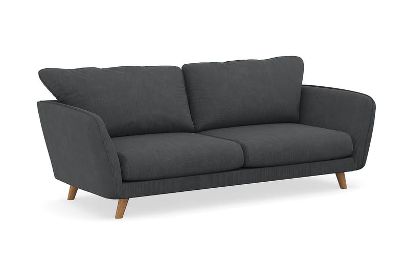 Trend Lyx 3-seters Manchestersofa - Mørk grå - Møbler - Sofaer - 3 seter sofa