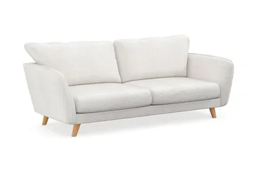 Trend Lyx 3-seters Sofa i Bouclé - Hvit - Møbler - Sofaer - 3 seter sofa