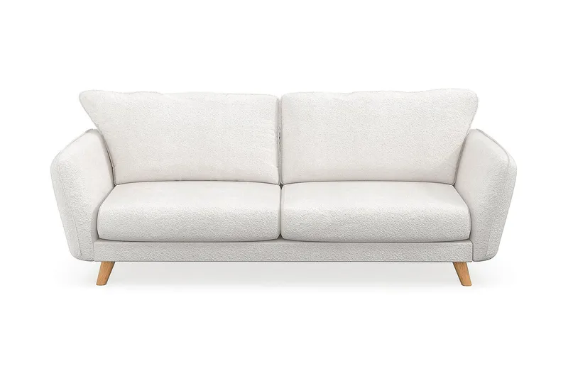 Trend Lyx 3-seters Sofa i Bouclé, Hvit