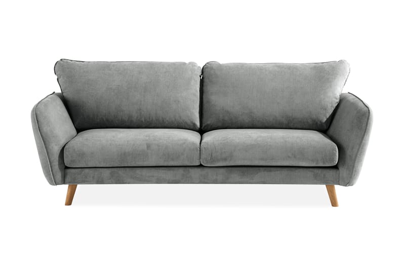 Trend Lyx 3-seters Stoffsofa - Grå - Møbler - Sofaer - 3 seter sofa