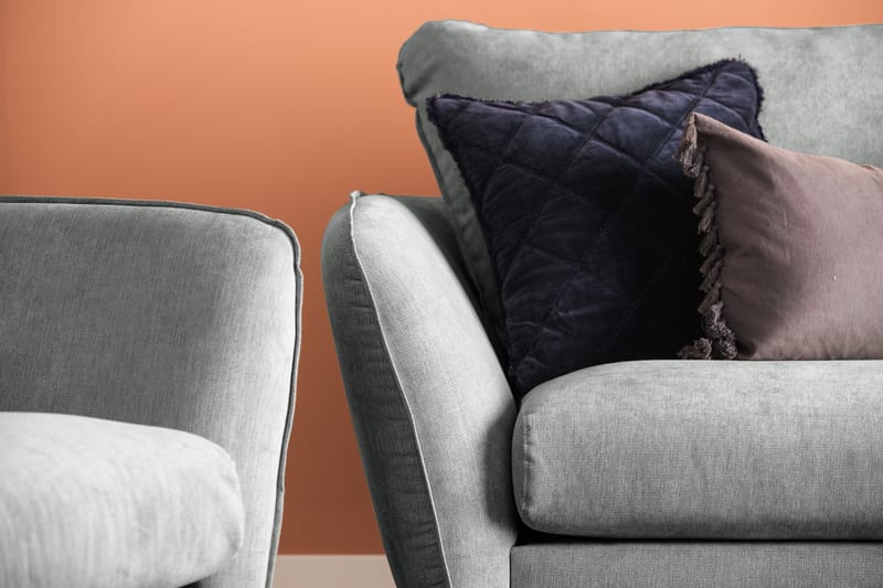 Trend Lyx 3-seters Stoffsofa - Grå - Møbler - Sofaer - 3 seter sofa