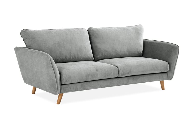 Trend Lyx 3-seters Stoffsofa - Grå - Møbler - Sofaer - 3 seter sofa
