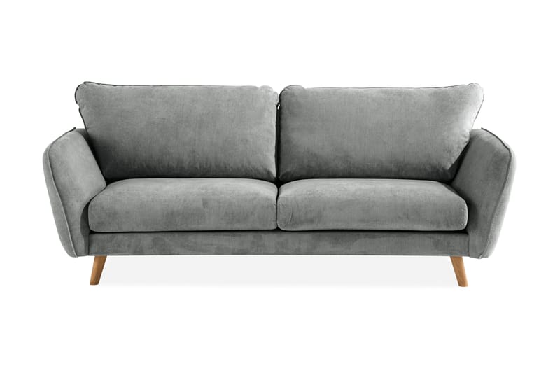 Trend Lyx 3-seters Stoffsofa - Grå - Møbler - Sofaer - 3 seter sofa