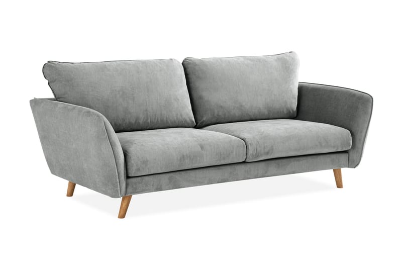 Trend Lyx 3-seters Stoffsofa - Grå - Møbler - Sofaer - 3 seter sofa