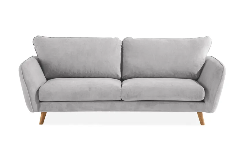 Trend Lyx 3-seters Stoffsofa - Lys grå - Møbler - Sofaer - 3 seter sofa