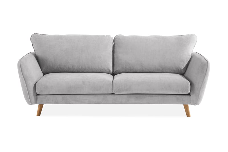 Trend Lyx 3-seters Stoffsofa - Lys grå - Møbler - Sofaer - 3 seter sofa