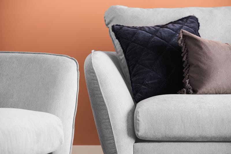 Trend Lyx 3-seters Stoffsofa - Lys grå - Møbler - Sofaer - 3 seter sofa