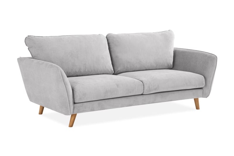 Trend Lyx 3-seters Stoffsofa - Lys grå - Møbler - Sofaer - 3 seter sofa