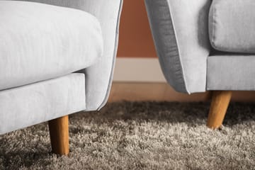 Trend Lyx 3-seters Stoffsofa - Lys grå - Møbler - Sofaer - 3 seter sofa