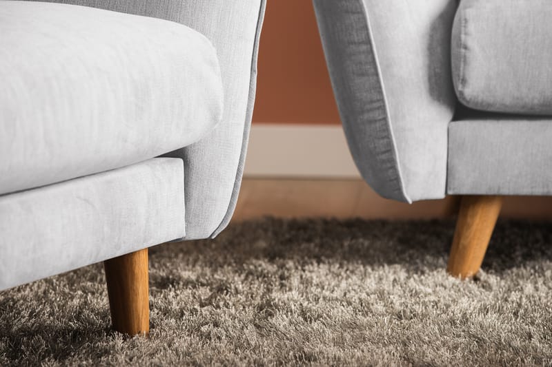 Trend Lyx 3-seters Stoffsofa - Lys grå - Møbler - Sofaer - 3 seter sofa