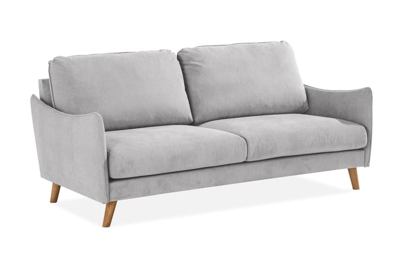 Trend Lyx 3-seters Stoffsofa - Lys grå - Møbler - Sofaer - 3 seter sofa