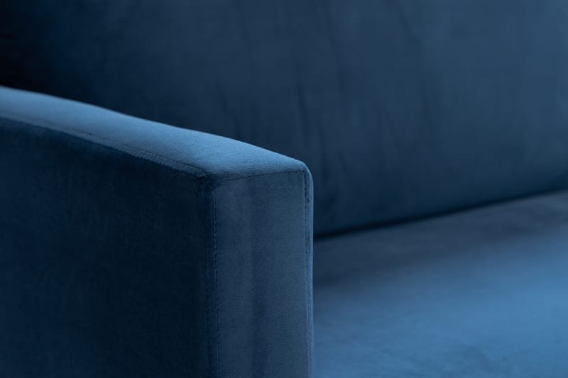 Vanlig sofa uten divan og sjeselong Bloom 3-seters sofa blå - Møbler - Sofaer - 3 seter sofa