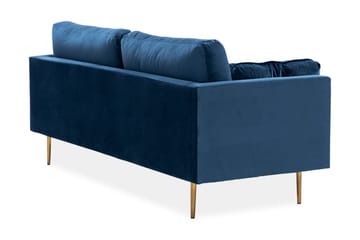 Vanlig sofa uten divan og sjeselong Bloom 3-seters sofa blå - Møbler - Sofaer - 3 seter sofa