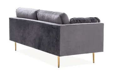 Vanlig sofa uten divan og sjeselong Bloom 3-seters sofa Lysegrå - Møbler - Sofaer - 3 seter sofa