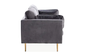 Vanlig sofa uten divan og sjeselong Bloom 3-seters sofa Lysegrå - Møbler - Sofaer - 3 seter sofa