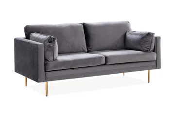 Vanlig sofa uten divan og sjeselong Bloom 3-seters sofa Lysegrå - Møbler - Sofaer - 3 seter sofa