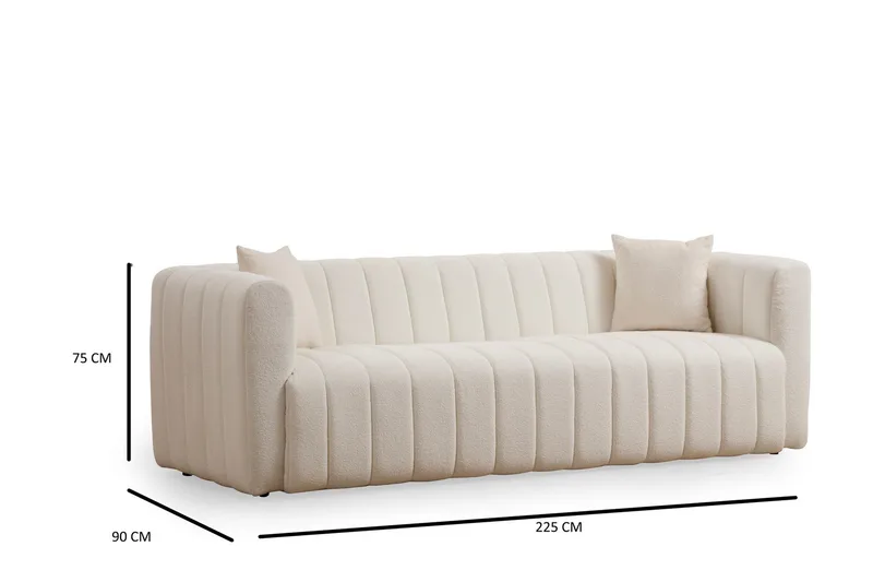 Viraa Sofa 3-seter - Beige - Møbler - Sofaer - 3 seter sofa