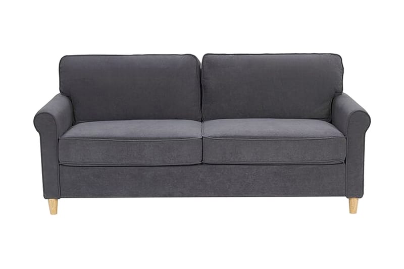 Warmoth Sofa med Rullearmlener i Stoff, Grå