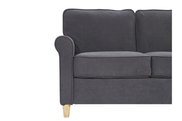 Warmoth Sofa med Rullearmlener i Stoff - Grå - Møbler - Sofaer - 3 seter sofa