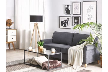 Warmoth Sofa med Rullearmlener i Stoff - Grå - Møbler - Sofaer - 3 seter sofa