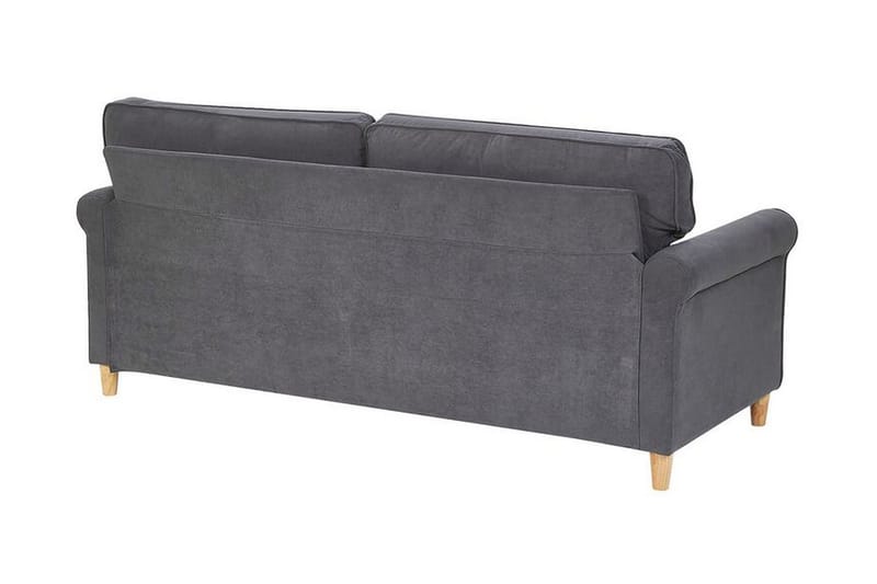 Warmoth Sofa med Rullearmlener i Stoff - Grå - Møbler - Sofaer - 3 seter sofa