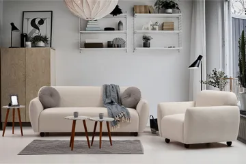Whitecliffs Sofa 3-seters - Krem - Møbler - Sofaer - 3 seter sofa
