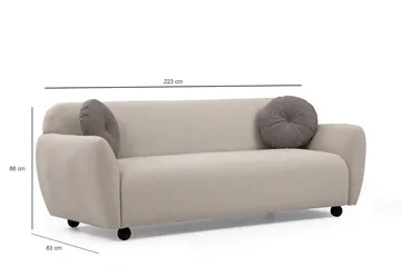 Whitecliffs Sofa 3-seters - Krem - Møbler - Sofaer - 3 seter sofa