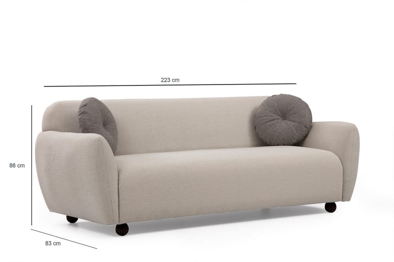 Whitecliffs Sofa 3-seters - Krem - Møbler - Sofaer - 3 seter sofa