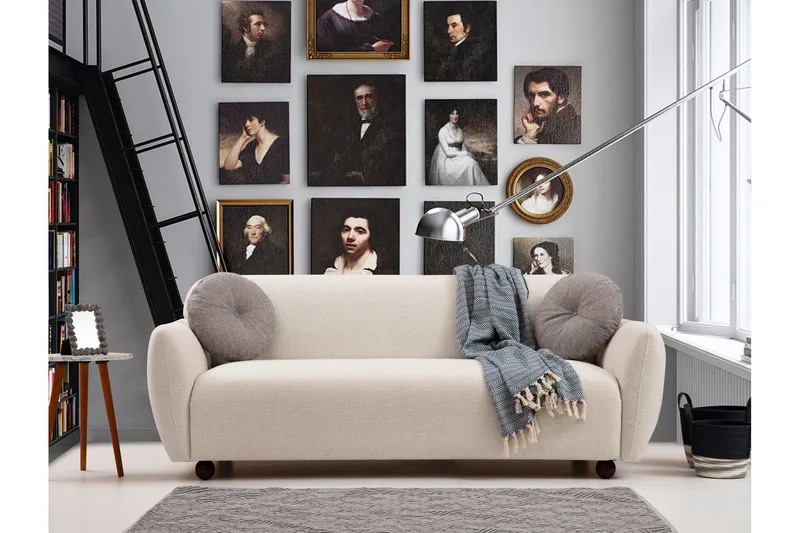 Whitecliffs Sofa 3-seters - Krem - Møbler - Sofaer - 3 seter sofa