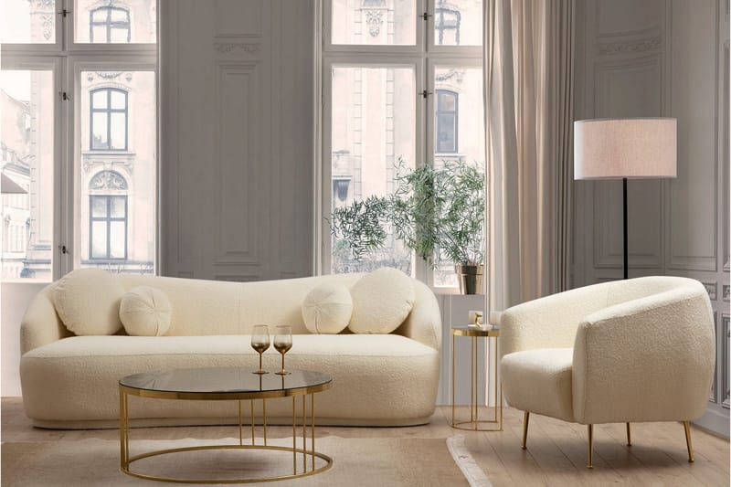 Yarrawonga Sofa 3-seters - Beige|Bouclé - Møbler - Sofaer - 3 seter sofa