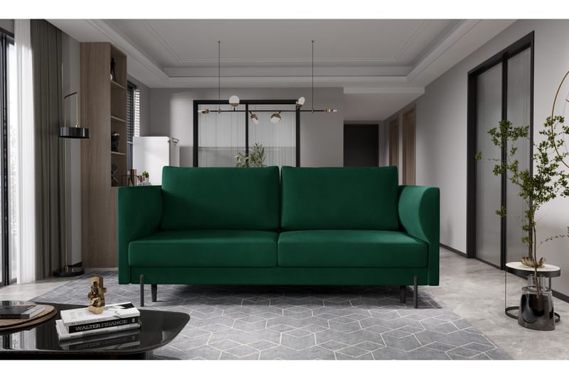 Zerlo 3-seters Sofa, Grønn