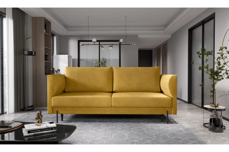 Zerlo 3-seters Sofa, Gul