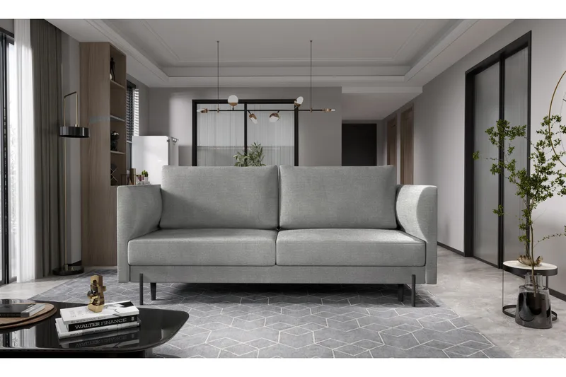 Zerlo 3-seters Sofa - Lysegrå - Møbler - Sofaer - 3 seter sofa