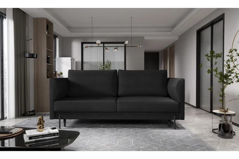 Zerlo 3-seters Sofa - Mørkegrå - Møbler - Sofaer - 3 seter sofa