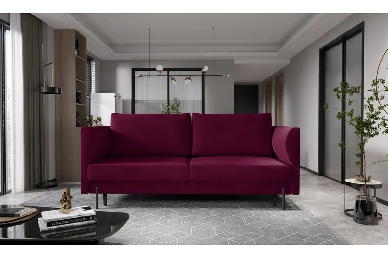 Zerlo 3-seters Sofa, Rosa