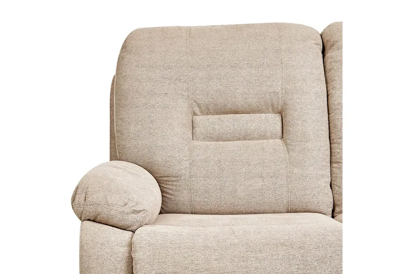 3-seters reclinersofa manuell Delia - Beige, svart - Møbler - Sofaer - Reclinersofaer