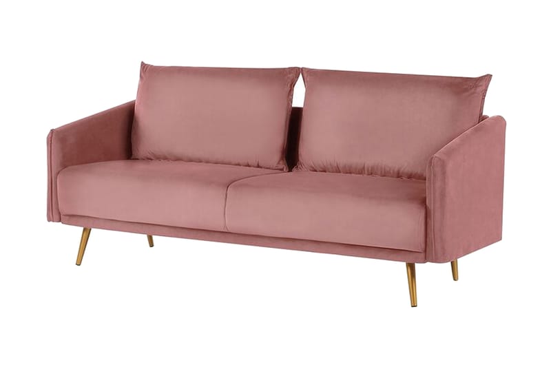 3-seters Sofa Aarsby - Fløyel/Rosa - 3 seter sofa