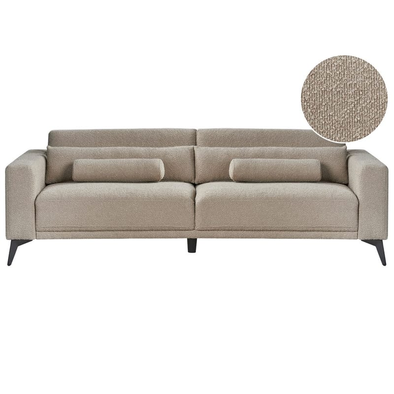 3-seters sofa Ange - Beige, svart/Bouclé - Møbler - Sofaer - 3 seter sofa