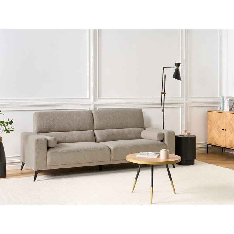 3-seters sofa Ange - Beige, svart/Bouclé - Møbler - Sofaer - 3 seter sofa